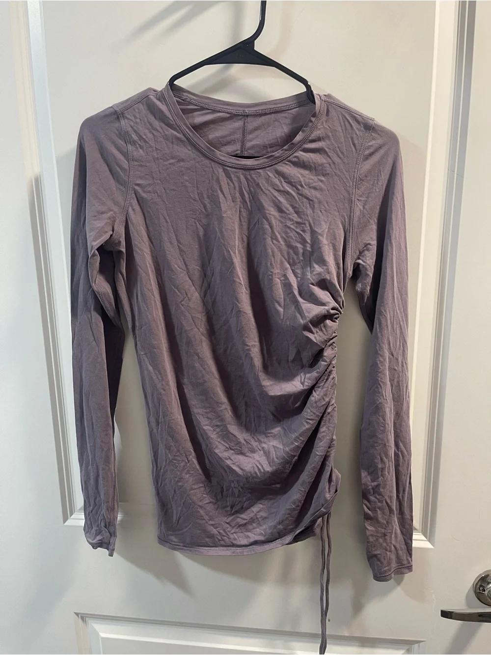 lululemon athletica Long-Sleeve Ruched Side Top - Dusty Mauve No Size Tags 4/6